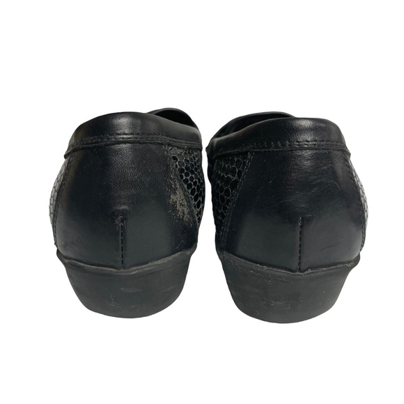 Aquatalia Snakeskin Embossed Leather Penny Loafers Driving Mocs Black Size 6 - Picture 3 of 11